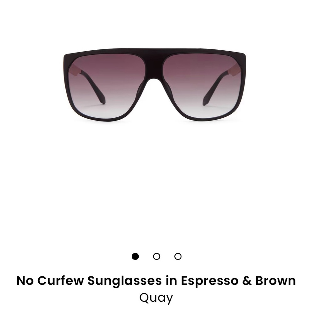 New, Quay Women's No Curfew Oversized Shield Sunglasses (espresso/brown) $85